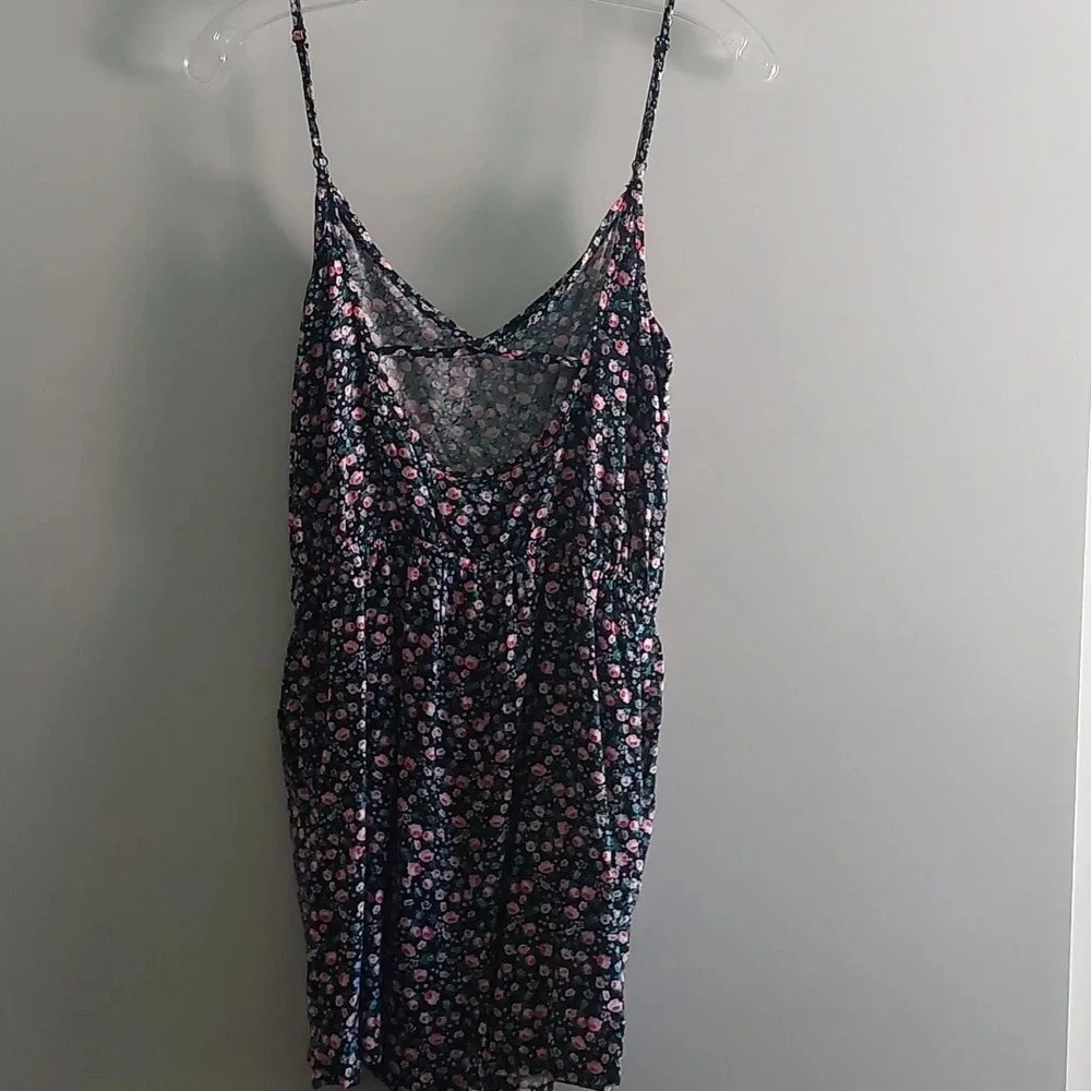 Ditsy Floral playsuit romper jumper shorts black summer Beach Festival 6